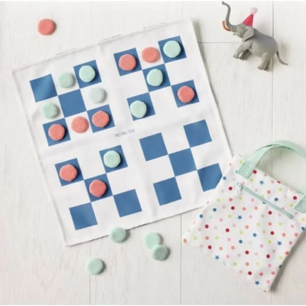 Target Checkerboard Tic-Tac-Toe Kids' Interactive Play 2-in-1 Board Game Set